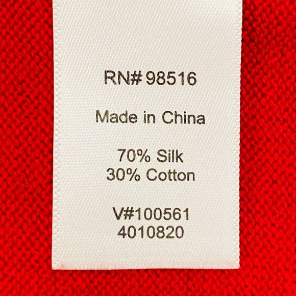 Coldwater Creek Cardigan Sweater Womens Medium Cherry Red Silk Blend - Picture 10 of 11